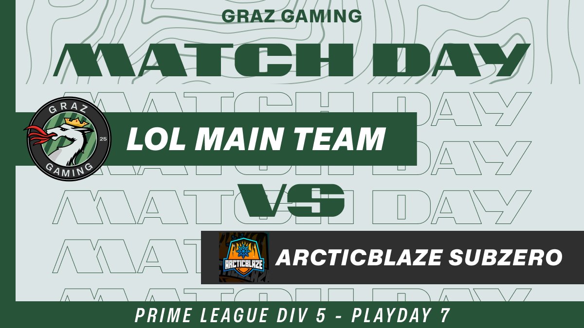 #LeagueOfLegends Matchday! 📢

Tonight we’re facing <a href="/TeamArcticblaze/">ArcticBlaze ❄️</a> Subzero.
Shouldn’t be too hard – let’s lock in those playoffs! 💪

Join the stream and cheer for the squad! 

⏰ 20:00 CEST
📺twitch.tv/grazgamingespo…