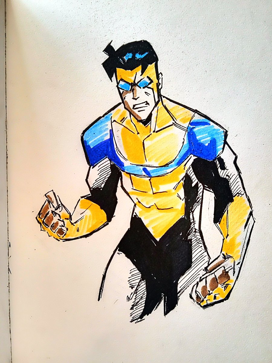 Saitamasule's tweet image. Shout out to my best friend Tom for the pencil work outline and coloring by me