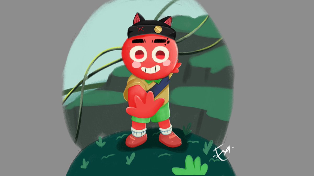 exa_aditya's tweet image. finally got my laptop fix hehe now i can draw, 
for that i draw kuro if he is in peak, and play it someday 
#K9Fanart