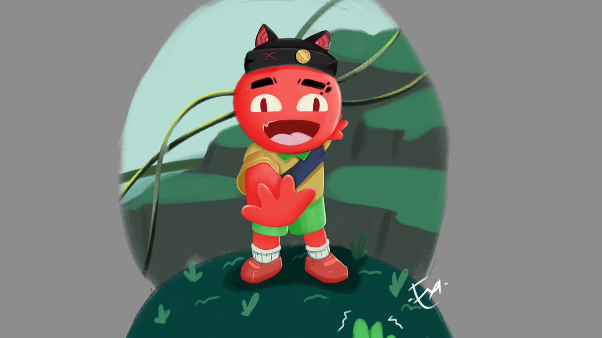 exa_aditya's tweet image. finally got my laptop fix hehe now i can draw, 
for that i draw kuro if he is in peak, and play it someday 
#K9Fanart