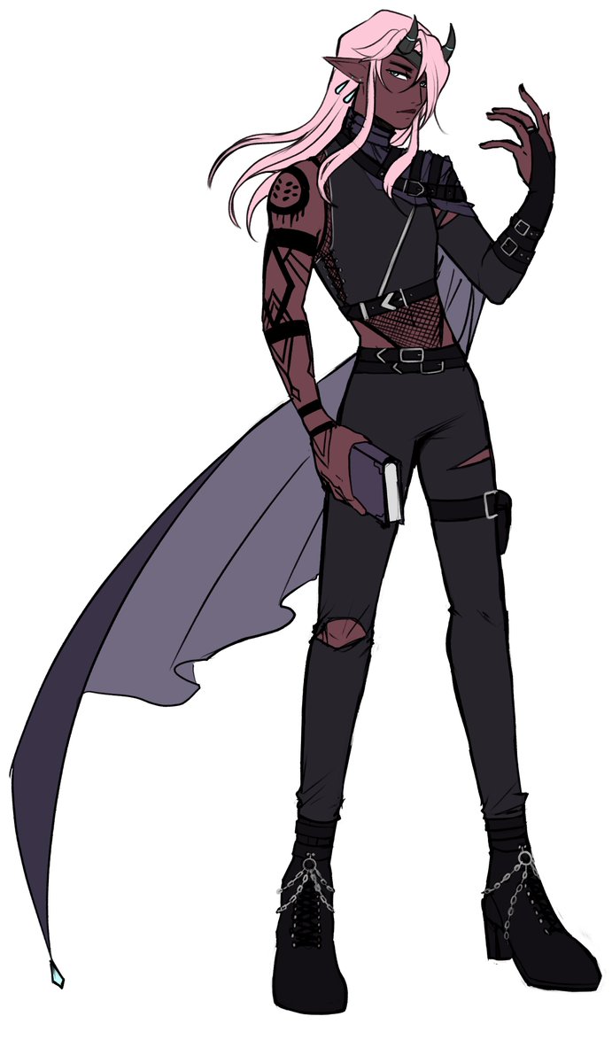 i try to update my characters designs every couple years,,, heres my warlock #dnd