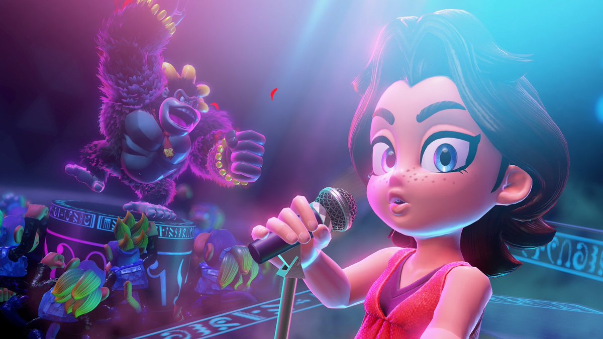 岩壊すの楽しくて、一生ストーリー進まん☺️ 明日のお仕事早いのに、ぱっと時計見たら余裕で12時回ってたわ🥹そして、そばかすポリーンがかわいい。#ドンキーコングバナンザ