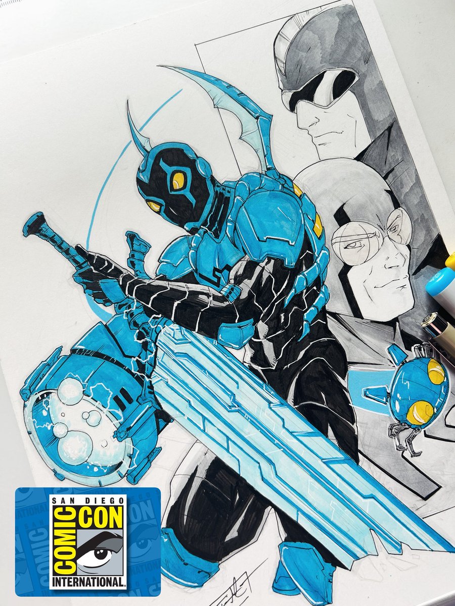 TravisMercer15's tweet image. Another friendly neighborhood @Comic_Con commission list Reminder!
…..
Oh wait, that’s the OTHER bug guy!😂
Still have a few spots left so here if you are wanting something like this Jaime Blue Beetle legacy commission!
See you soon
Dm/email me or @ComicSketchArt