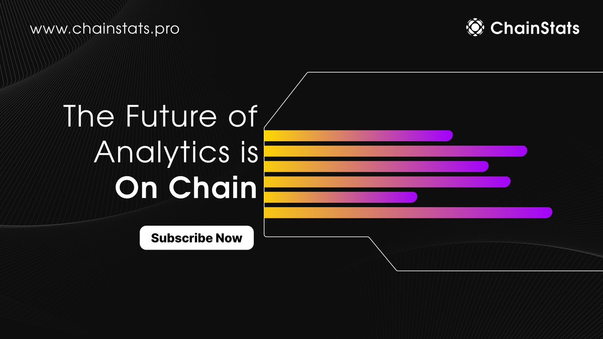 ChainStatsPro's tweet image. The future of analytics lives on chain. $STATS