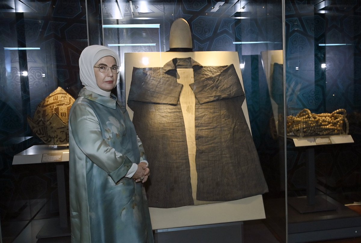 trpresidency's tweet image. First Lady Erdoğan visits Anatolian Seljuks Exhibition tccb.gov.tr/en/news/542/16…