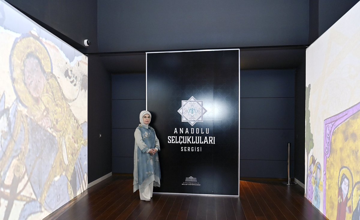 trpresidency's tweet image. First Lady Erdoğan visits Anatolian Seljuks Exhibition tccb.gov.tr/en/news/542/16…