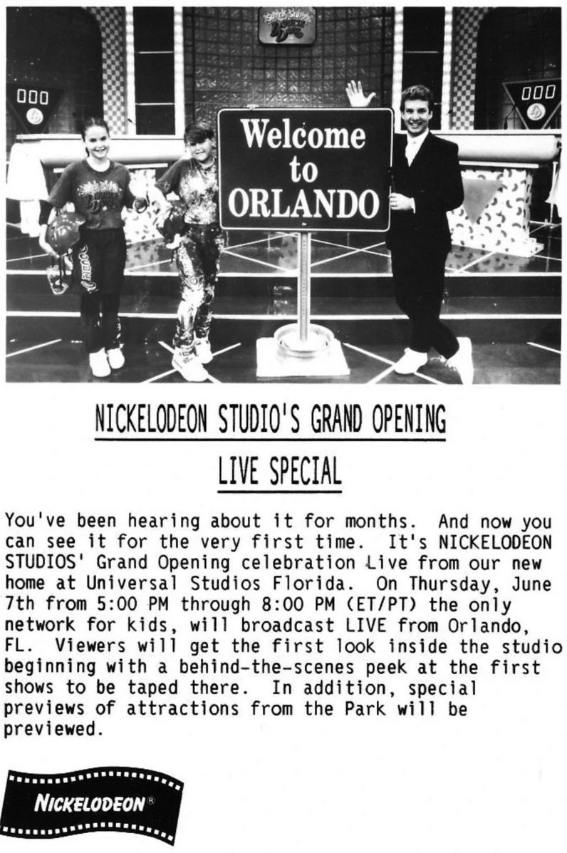 robbloomcw's tweet image. Some old school goodness for Nickelodeon Studios at Universal Studios Florida.