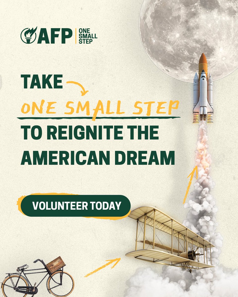 AFPKansas's tweet image. Every giant leap begins with One Small Step. Be part of the movement to defend freedom and opportunity for the next generation. Learn more here. americansforprosperity.actcentr.com/Surveys/volunt…