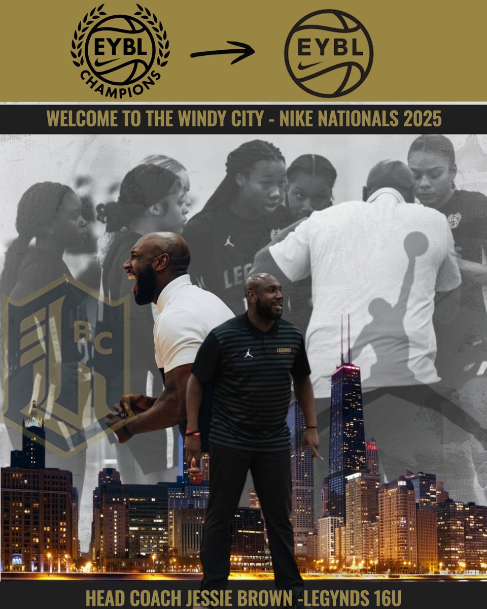 🚨 HISTORY MADE 🚨

Head Coach Jessie Brown and the 16U LEGYNDS squad earned their spot in the EYBL bracket at Nike Nationals! After battling through EYCL and winning a play-in vs an EYBL team, they’re headed to Chicago 🏆🔥

#LEGYNDSBasketball #EYBL #NikeNationals #BeLegendary