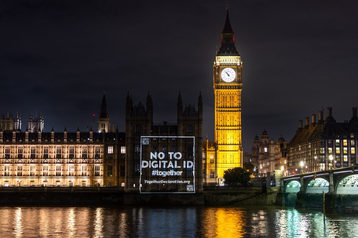 Alan D Miller (@alanvibe) on Twitter photo We just beamed the NO TO DIGITAL ID message on to Parliament!
They keep trying - but we won't stop!
<a href="/HackneyAbbott/">Diane Abbott</a> <a href="/SciTechgovuk/">Department for Science, Innovation and Technology</a> <a href="/10DowningStreet/">UK Prime Minister</a> <a href="/UKLabour/">The Labour Party</a>
โ๏ธ NO to Digital ID
โ
YES to Digital Bill of Rights
Stand #together @togetherdec
togetherdeclaration.org/DBOR We just beamed the NO TO DIGITAL ID message on to Parliament!
They keep trying - but we won't stop!
<a href="/HackneyAbbott/">Diane Abbott</a> <a href="/SciTechgovuk/">Department for Science, Innovation and Technology</a> <a href="/10DowningStreet/">UK Prime Minister</a> <a href="/UKLabour/">The Labour Party</a>
โ๏ธ NO to Digital ID
โ
YES to Digital Bill of Rights
Stand #together @togetherdec
togetherdeclaration.org/DBOR