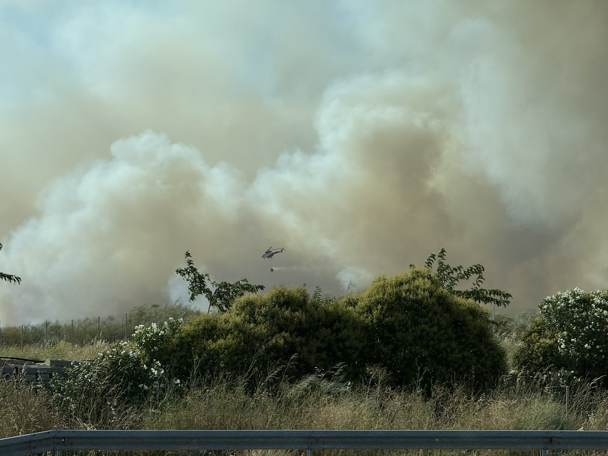 Incendio en la A5 dirección a Madrid