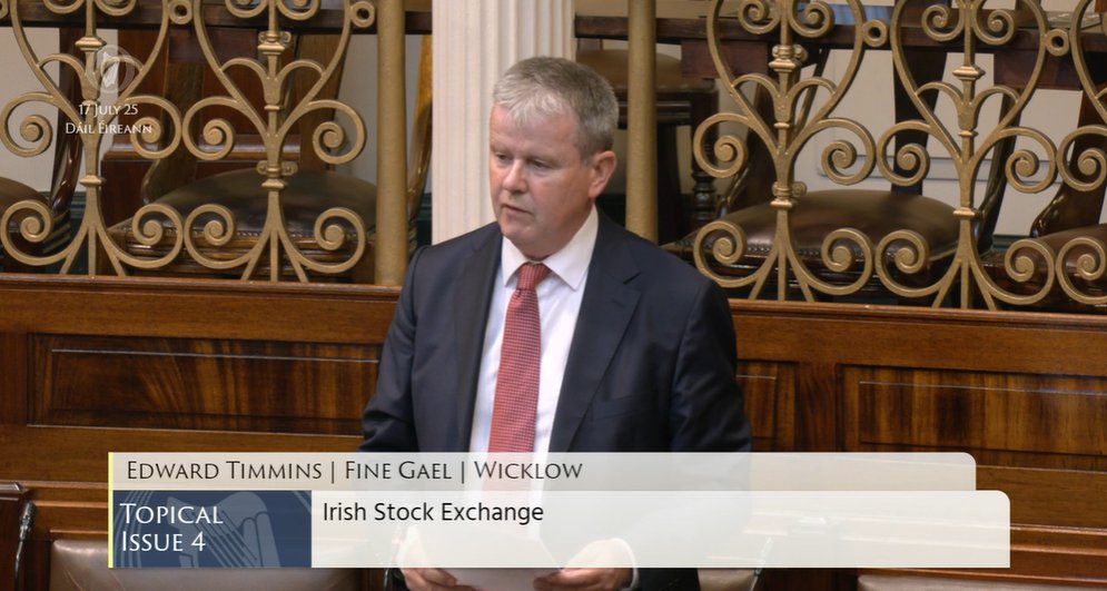 OireachtasNews's tweet image. #Dáil Topical Issue 4: Deputy Edward Timmins @EdwardTimmins_1 - To the Minister for Finance: Irish Stock Exchange. #SeeForYourself
oir.ie/0a4ff4f