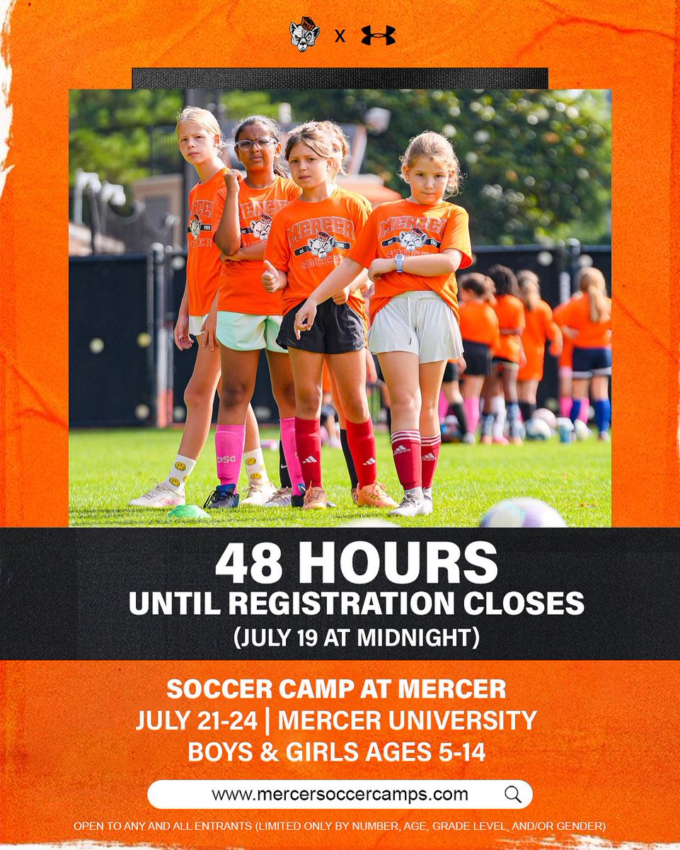 MercerWSoccer's tweet image. Only 48 hours left to register for our last day camp of the summer! Click the link below to register before time runs out!
teescamps.com