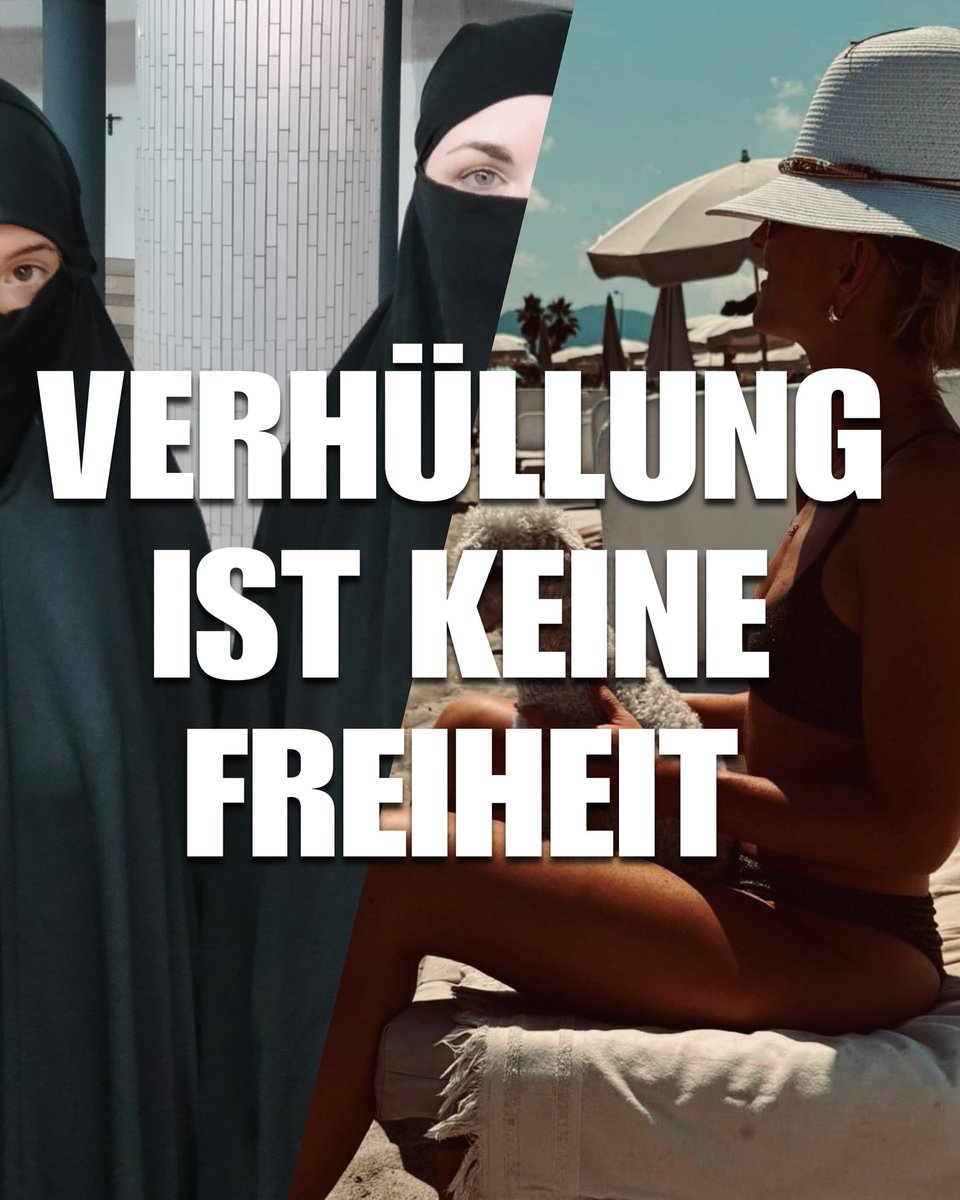 Lukreta_'s tweet image. Wir von Lukreta legen den Finger in die Wunde - und nennen das Problem beim Namen.
Die Verdrängung von Frauen aus dem öffentlichen Raum ist KEINE Option.
Islamisierung macht Frauen unsichtbar.
Verhüllung ist keine Selbstbestimmung.
Verhüllung ist keine Freiheit.