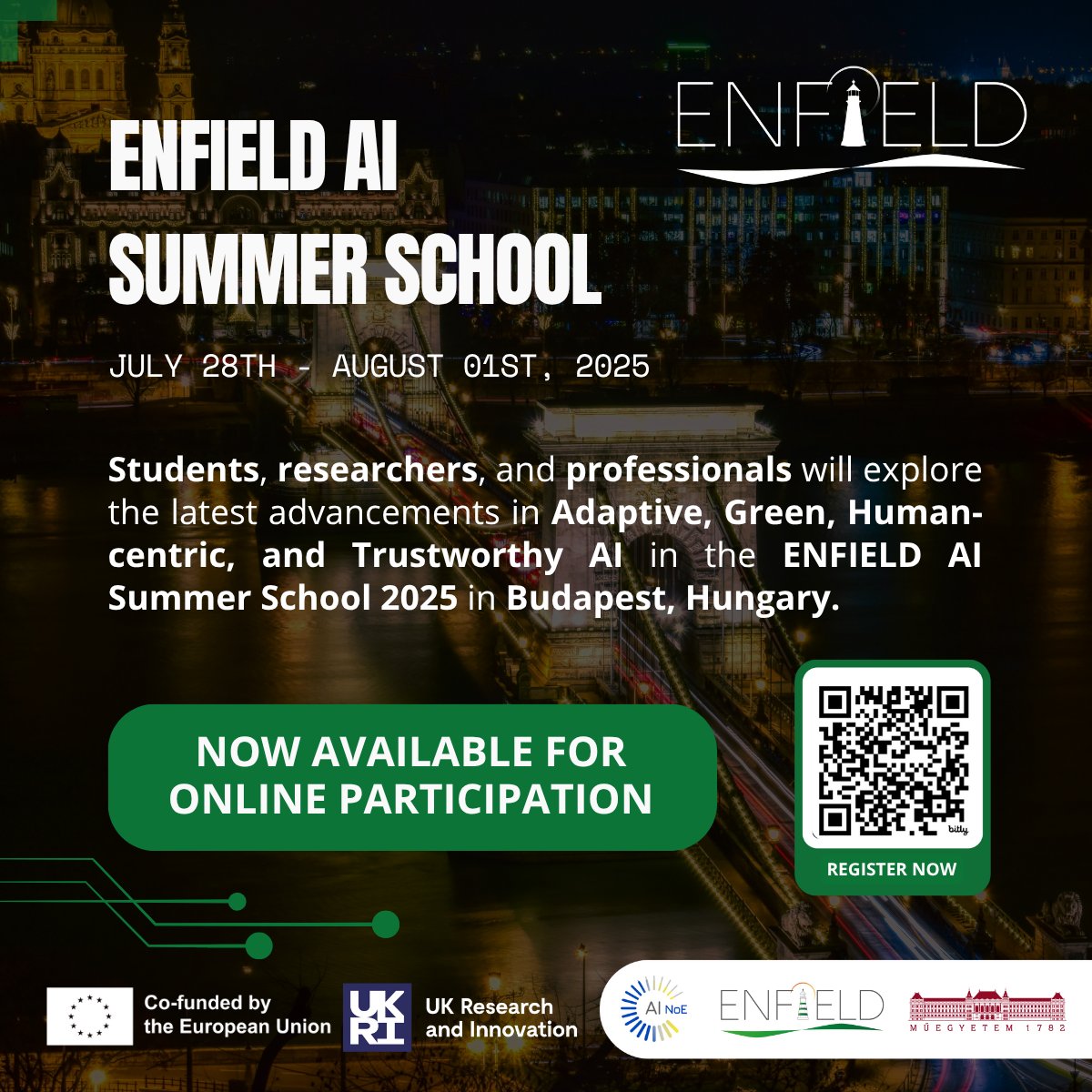 📢Great News! Online participation now available for ENFIELD AI Summer School 2025 🎉Register here for online access: docs.google.com/forms/d/e/1FAI…

🗓 When: July 28 – August 1, 2025

Let’s make this a truly global AI learning experience!🌍