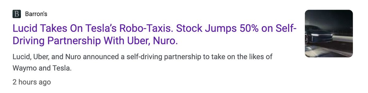 ___Harald___'s tweet image. I don't understand why anyone still values these dumb partnership announcements.
Nuro has been around for 9 years, and never shipped anything. Their entire business model is announcing partnerships and raising money.
The world would be nicer without VC pump & dumps.