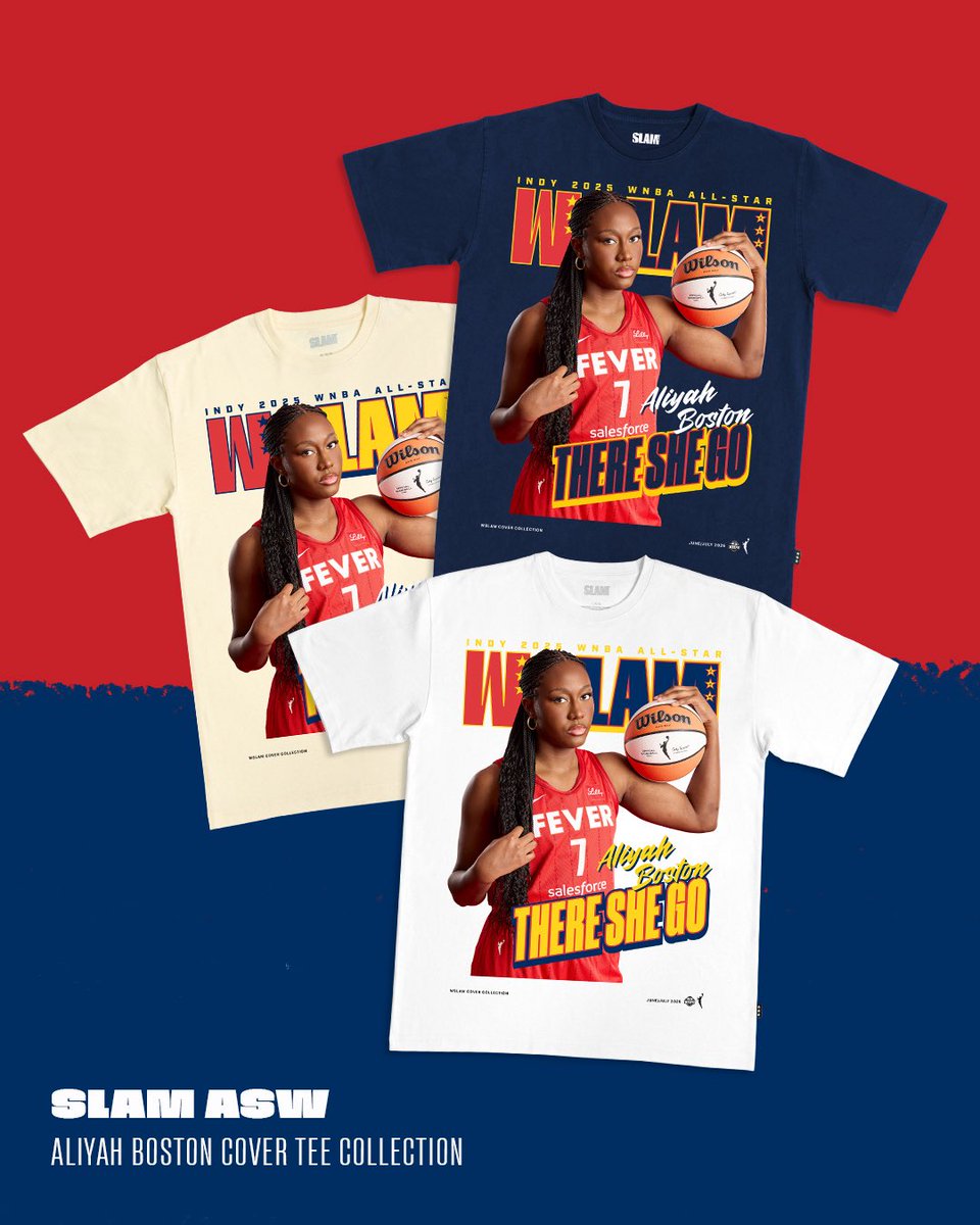 wslam's tweet image. Ohhhh yeaaaahhh, just in time for All-Star. Aliyah Boston x WSLAM merch is out now. Cover tees are waiting in standard, cropped and youth sizings. We got YOU ๐ซก
๐ซ slam.ly/fever