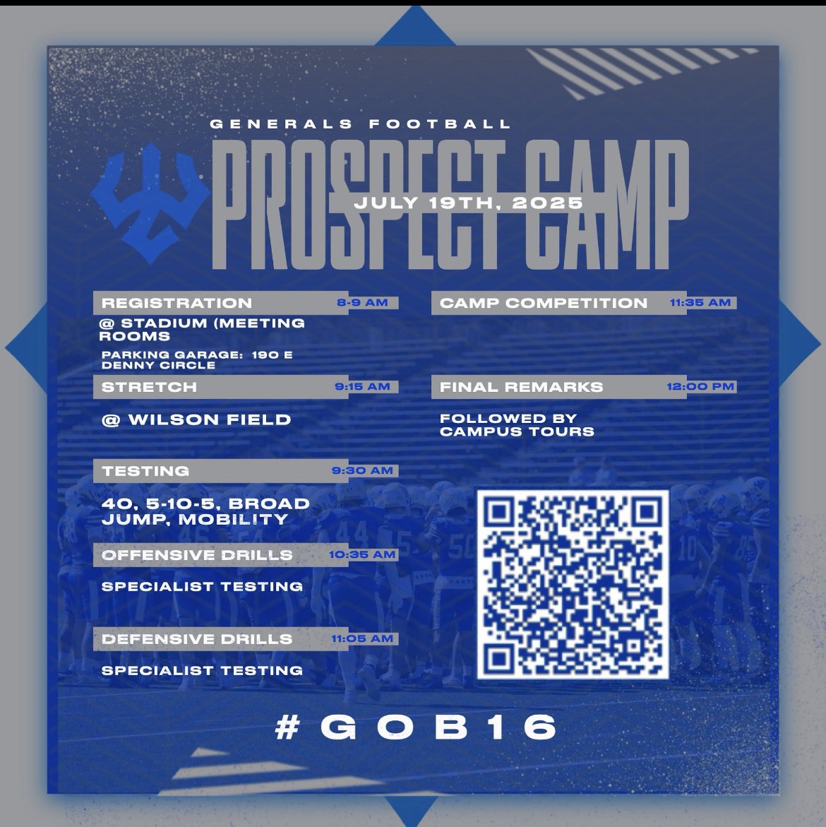 MarkCBlank27's tweet image. Im excited to be going to @Generals_Fball camp this saturday!! @coachlerose
@GWHSFootball1
@VisionQb
@Connor__Neal
@tknipp9
@PrepRedzoneWV
@CoalfieldsCo