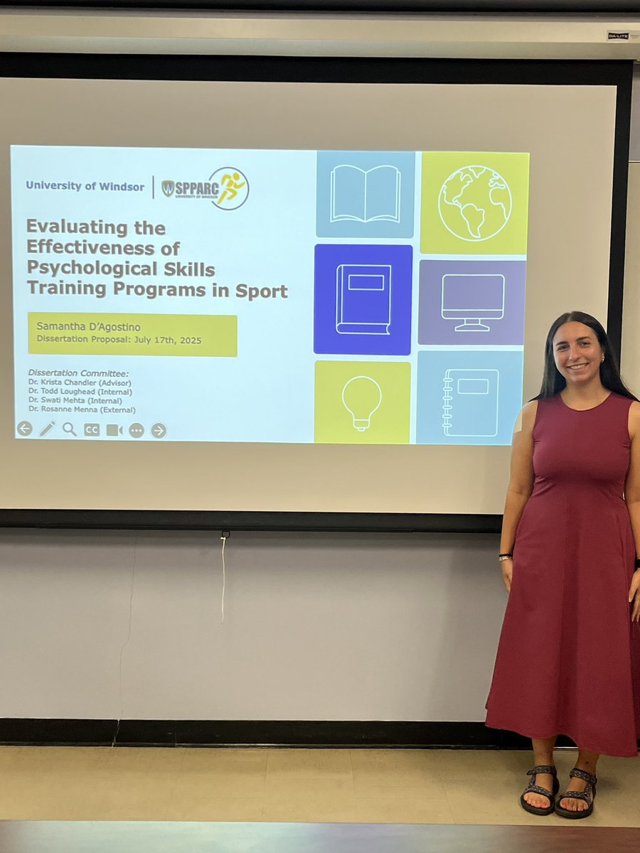 SPPARC (@spparc_uwindsor) on Twitter photo Congrats to PhD (c) Sam for successfully proposing her dissertation this morning! We are excited to see what you discover on the Effectiveness of Psychological Skills Training Programs in Sport! <a href="/dagostino_sam/">Samantha D’Agostino</a> <a href="/uwinkinesiology/">UWindsor Kinesiology</a> <a href="/KristaJChandler/">Krista Chandler</a> Congrats to PhD (c) Sam for successfully proposing her dissertation this morning! We are excited to see what you discover on the Effectiveness of Psychological Skills Training Programs in Sport! <a href="/dagostino_sam/">Samantha D’Agostino</a> <a href="/uwinkinesiology/">UWindsor Kinesiology</a> <a href="/KristaJChandler/">Krista Chandler</a>