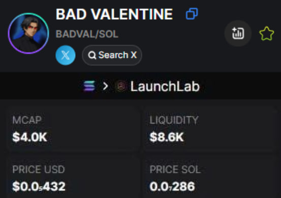 RoyalCoinZ's tweet photo. Risk Analysis
14 / 100
Good
Low amount of LP ProvidersOnly a few users are providing liquidity
Launch Insights BETA
Launch OK 🚀
DONE : 24X #BADVAL
➡️CA:7nnyynvCiDNX1hnhpEm5di78Zso8R61x944G2Eonbonk
🔥ALPHA PRV: https://t.co/BCupg9Ormf https://t.co/fRdNTrWciW