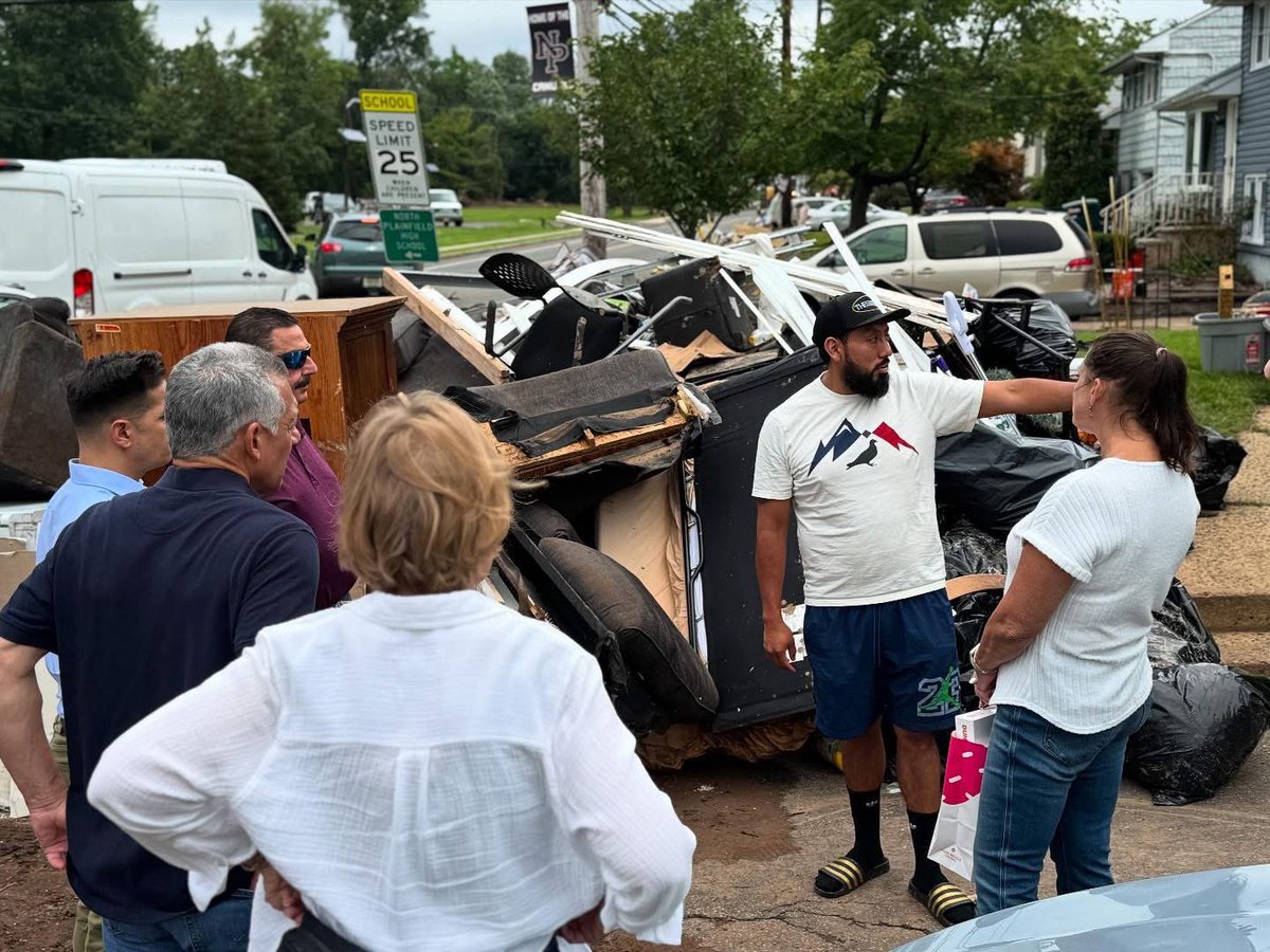 Jack4NJ's tweet image. In North Plainfield, Somerset County, this morning visiting with residents impacted by recent flooding and supporting flood recovery efforts.
Thank you to Mayor Lawrence La Ronde, along with the community leaders and first responders who took time with us today.