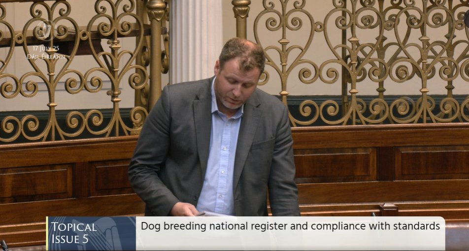 OireachtasNews's tweet image. #Dáil Topical Issue 5: Deputy Pádraig O'Sullivan @padraigosull - To the Minister for Agriculture, Food and the Marine: Dog breeding national register and compliance with standards.
#SeeForYourself
oir.ie/0a4ff4f