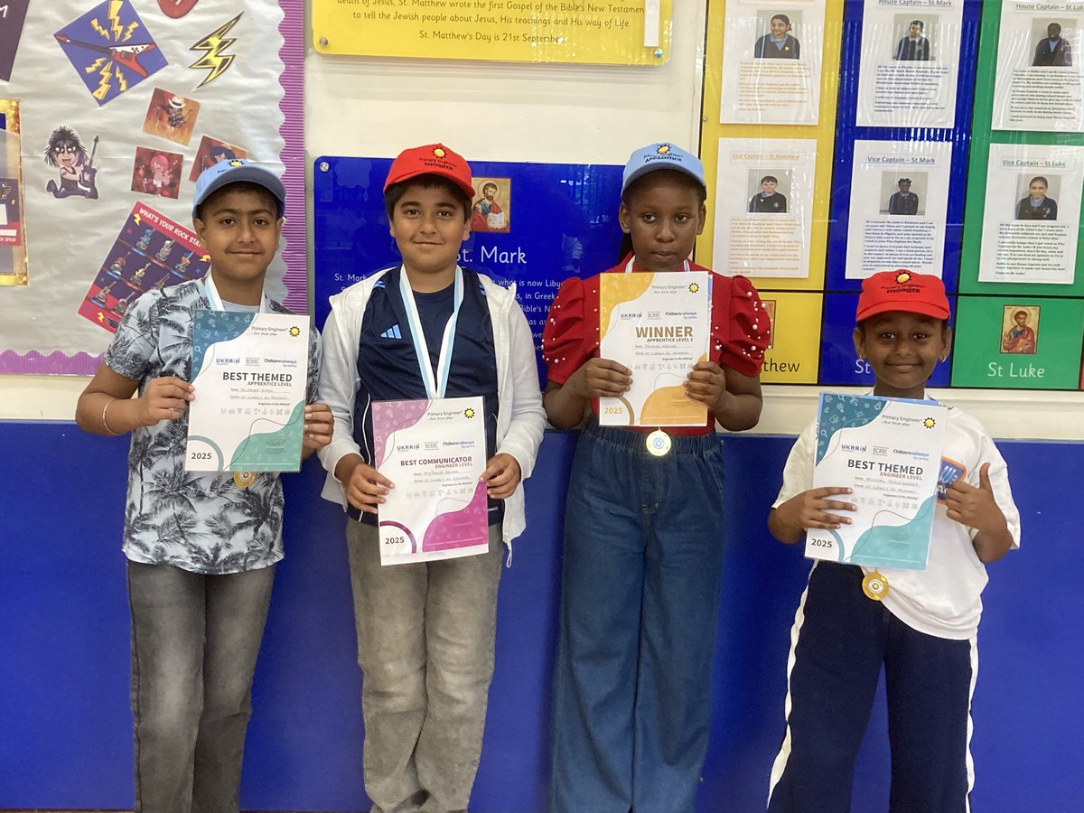 Congratulations to our winners in the primary engineer competition. Brilliant teamwork, fantastic trains. An individual who won a special prize for excellent engineering work was MK. Well done! #teamwork #primaryengineer #trains #year6