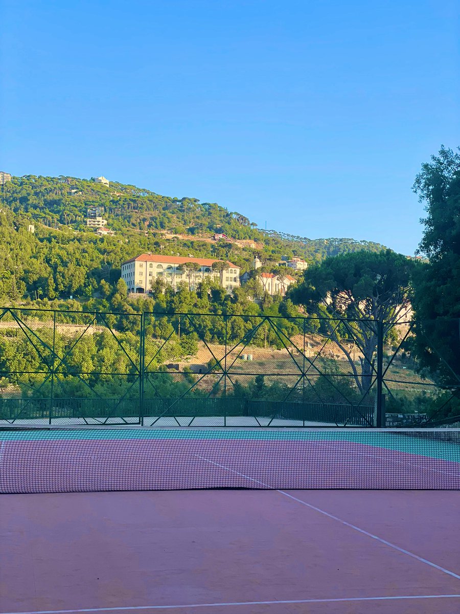 Two winning sets across the Middle East’s oldest Arabic printing press (1734), nestled in the Monastery of Mar Yuhanna (Saint John). Probably #Lebanon’s most scenic #tennis court. 
Lebanon : A hundred reasons to leave, a thousand reasons to stay. 
#LiveLoveLebanon