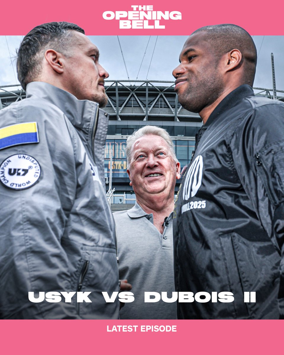 openingbellpod's tweet image. 🎙️ It’s less than two years since Oleksandr Usyk convincingly defeated Daniel Dubois - so why is everyone so excited about the rematch?
We examine exactly why, the low blow from fight one and Dubois’ subsequent upturn in form, and make our picks.
🔗 buff.ly/xQBbAhc