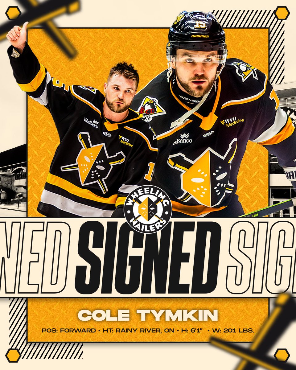 WheelingNailers's tweet image. 🚨 PUT THE LEAGUE ON NOTICE, TYMMER IS BACK IN THE WHEEL! 🚨
OFFICIAL: The Wheeling Nailers have re-signed F Cole Tymkin for the 2025-26 Season!
#SteelTheMoment