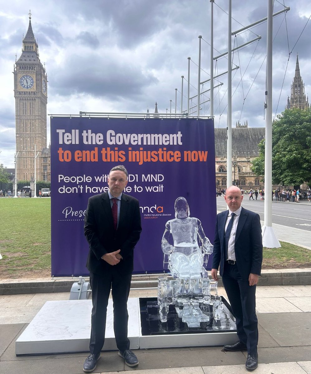 FJMcNally's tweet image. Today at Westminster I showed my support for @mndassoc in calling for equal access to Tofersen for all people with SOD1 MND. I was pleased to stop by their Day of Action event in Parliament Square and then raised the issue in Parliament this afternoon. #PrescribeLife