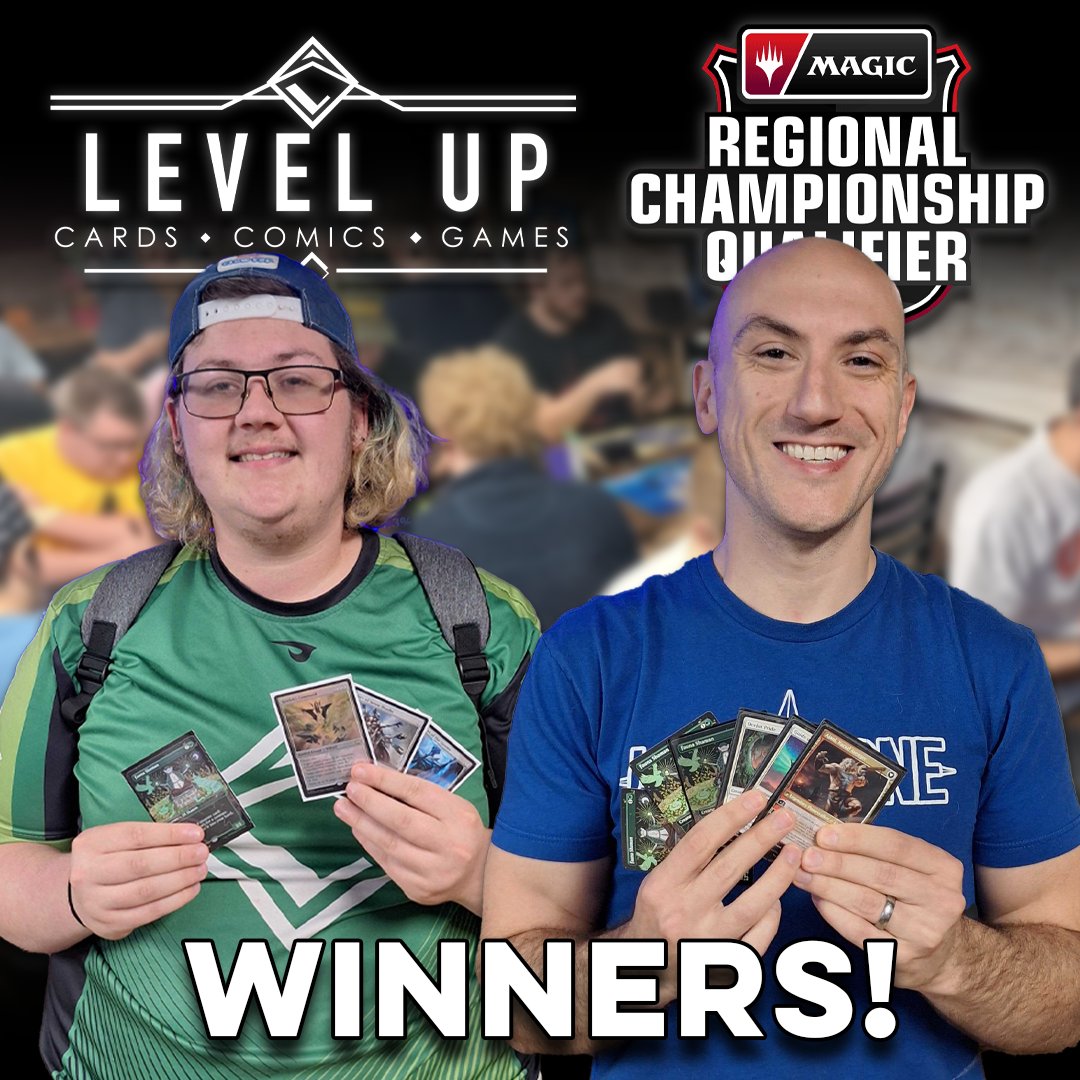 LevelUpMN's tweet image. Congrats to our most recent MTG RCQ Winners!!

Kris Hamann of Team Level Up (left) outgrew the competition on Eldrazi Ramp and Patrick Tilsen electrified their opponents with Boros Energy.

GGs everyone! Stay tuned for our next season of RCQs coming soon... 👀