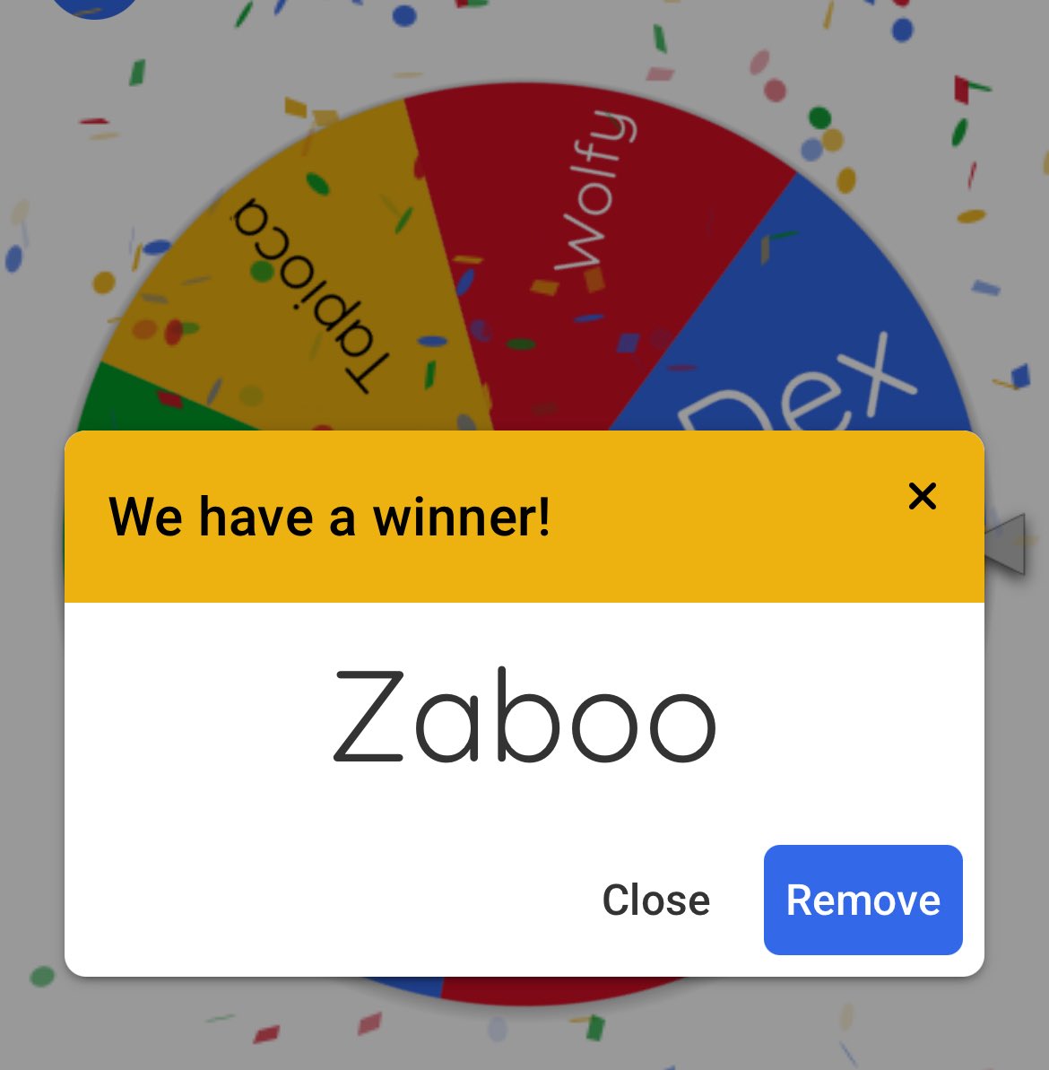 The winner of the raffle is <a href="/Zaboo_Gryphon/">Zaboo 🔜 Megaplex</a> !! Congratulations!! 🎉