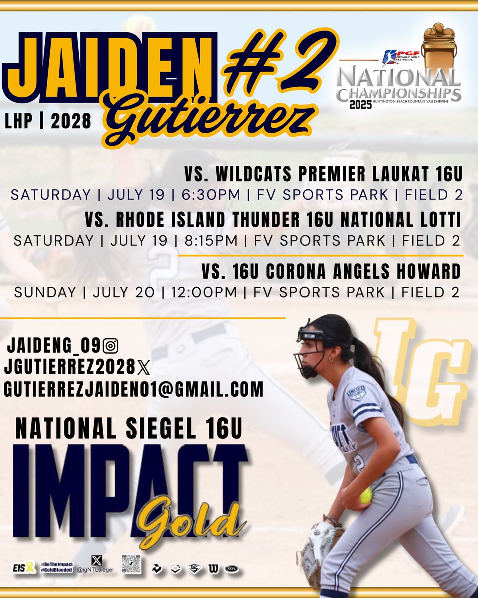 Jaiden Gutierrez (@amandag00306915) on Twitter photo PGF Nationals 2025✨ Let’s Go! Come Check Out This Roster Of Talented Athletes.. <a href="/igNTLsiegel/">Impact Gold National - Siegel 16u</a> <a href="/ImpactGoldOrg/">Impact Gold Fastpitch</a> <a href="/los_stuff/">Carlos Arias</a> <a href="/LineDsoftball/">Line Drive Media</a> <a href="/meganlangenfeld/">Megan Langenfeld</a> <a href="/BroncoSportsSB/">Boise State Softball</a> <a href="/PGFnetwork/">PGF</a> <a href="/Sports_Recruits/">SportsRecruits</a> <a href="/triplecrownspts/">Triple Crown Sports</a> <a href="/BrenttEads/">Brentt Eads</a> <a href="/CalPolySoftball/">Cal Poly Softball</a> <a href="/CycloneSB/">Iowa State Softball</a> <a href="/CoastRecruitsSB/">Coast Recruits 🥎</a> PGF Nationals 2025✨ Let’s Go! Come Check Out This Roster Of Talented Athletes.. <a href="/igNTLsiegel/">Impact Gold National - Siegel 16u</a> <a href="/ImpactGoldOrg/">Impact Gold Fastpitch</a> <a href="/los_stuff/">Carlos Arias</a> <a href="/LineDsoftball/">Line Drive Media</a> <a href="/meganlangenfeld/">Megan Langenfeld</a> <a href="/BroncoSportsSB/">Boise State Softball</a> <a href="/PGFnetwork/">PGF</a> <a href="/Sports_Recruits/">SportsRecruits</a> <a href="/triplecrownspts/">Triple Crown Sports</a> <a href="/BrenttEads/">Brentt Eads</a> <a href="/CalPolySoftball/">Cal Poly Softball</a> <a href="/CycloneSB/">Iowa State Softball</a> <a href="/CoastRecruitsSB/">Coast Recruits 🥎</a>