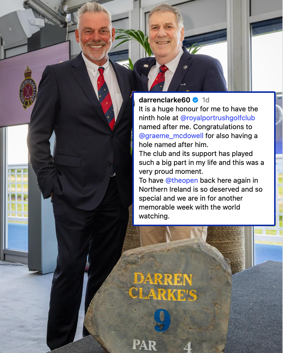 ChampionsTour's tweet image. Did you know?
The ninth hole at Royal Portrush is named after @DarrenClarke60.
@TheOpen