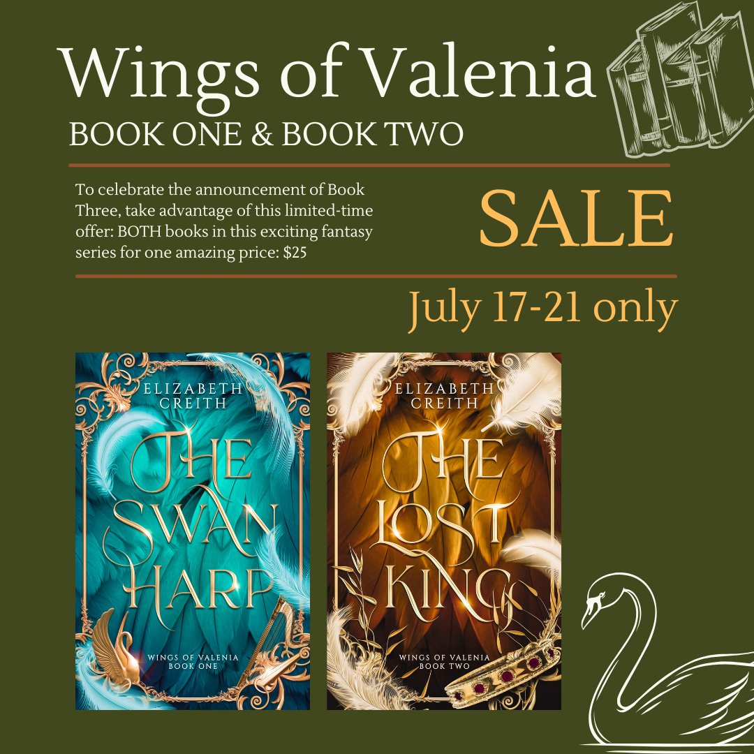 TypeEighteenBks's tweet image. An amazing deal for the first two books in this #FantasyBooks series:
typeeighteenbooks.com/product/wings-…
#fantasyseries #fantasybooks #bookseries #fantasyreads #whattoreadnext #booksale #fantasy #shapeshifter #SwanQueen #darkmagic #booklover #bookrecommendations #readerscommunity