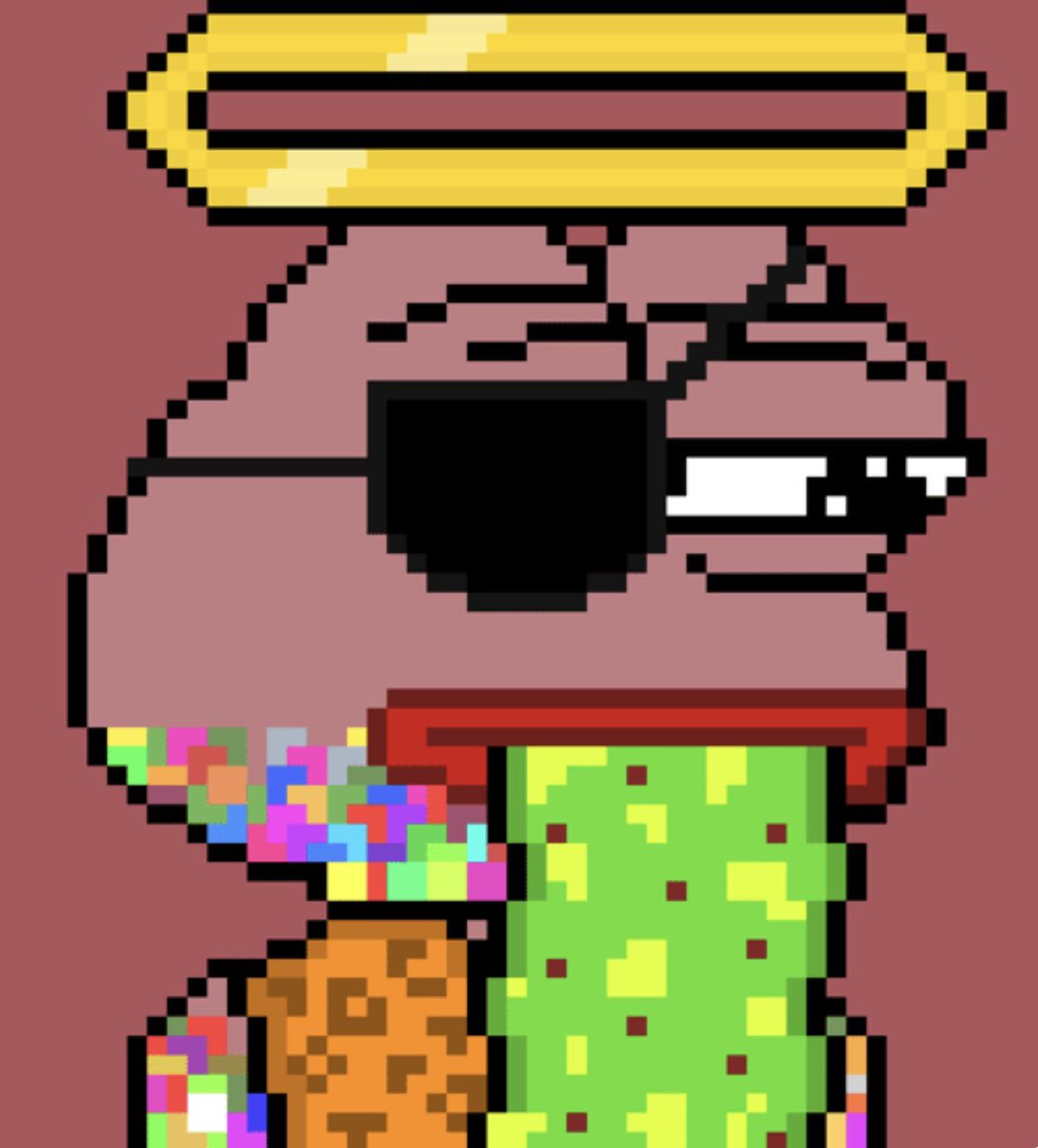 Looks like this <a href="/PixelatedPepes_/">Pixelated Pepe's 🐸</a> pirate, caveman ate to many gumball