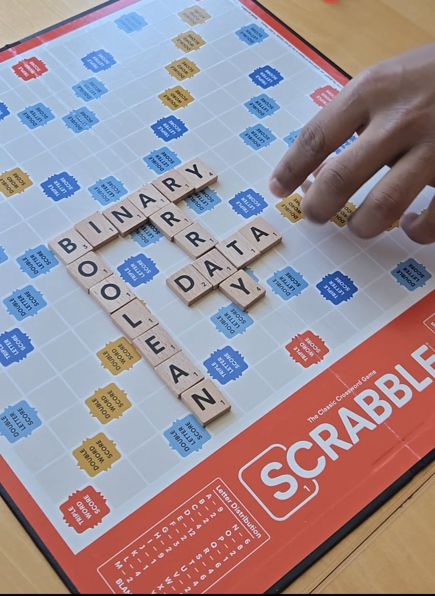 cseuta's tweet image. 🔤 How many CSE terms can you rack up on the Scrabble board? 💻🎲
Our students turned game night into a brainy battle of code and creativity—can you top their techy wordplay? Tag a friend and challenge them to a CSE-themed Scrabble match! #UTACSE #GameNight #ChallengeAccepted