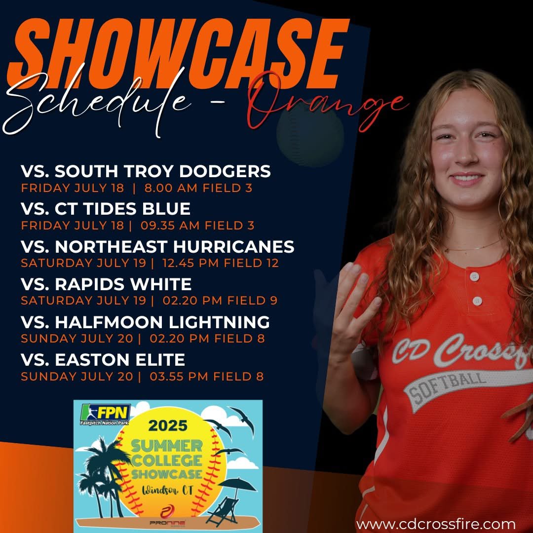 Back to the Nutmeg State (CT for those inquiring ) we go! 

FPN Summer College Showcase 

cdcrossfire.com 
👀 📝 2026’s
🗓️ July 18-20
📍 Windsor, CT

#dontgetcaughtinthecrossfire