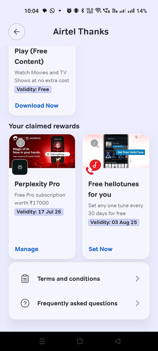 Just scored a perplexity  1 year plan . It's now free to all airtel users! 
#PerplexityPro  #airtelthanks