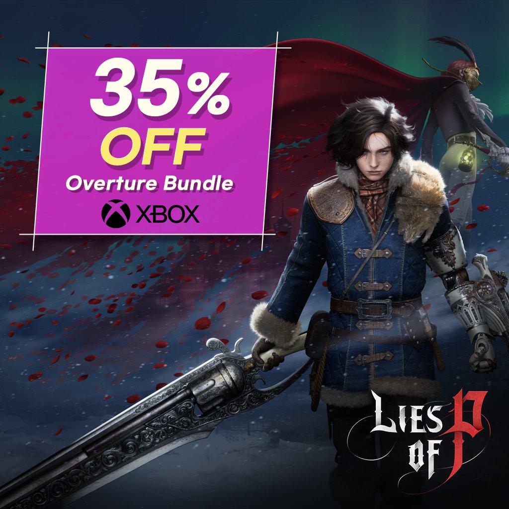 Liesofp's tweet image. Two offers and one haunting city.
Lies of P and Overture bundle are on sale now on Xbox.
#LiesofP #LiesofPOverture #LiesofPDLC