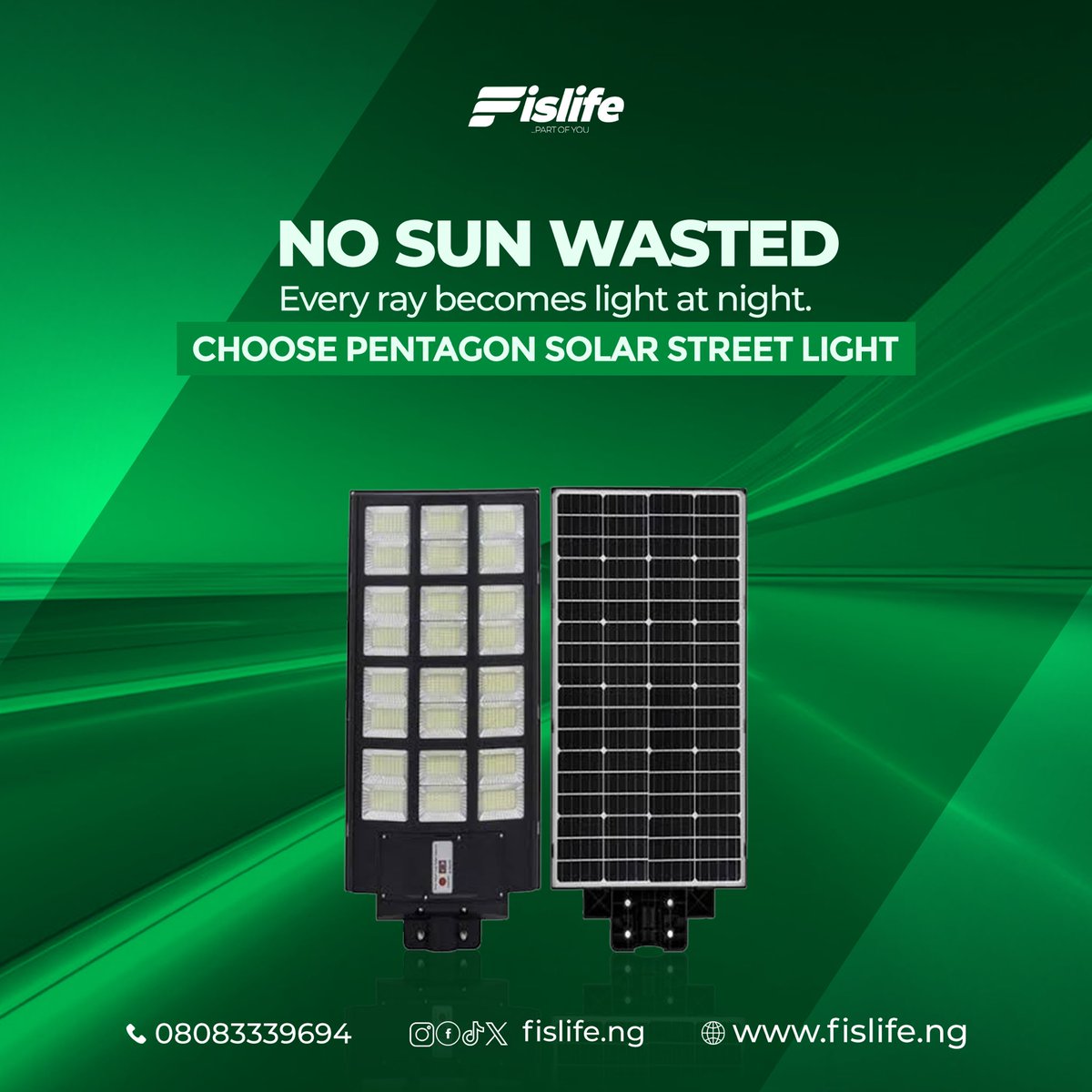 FislifeNg's tweet image. Lighting the way to a greener future with our pentagon solar street lights. Durable and reliable street lighting for years to come. 

Shop on fislife.ng call and WhatsApp on 08083339694
#fislife #MeAndTheeSeries #MelodyOfSecrets #zeudiners #WONWOO #หลิงออม #หลิงออม