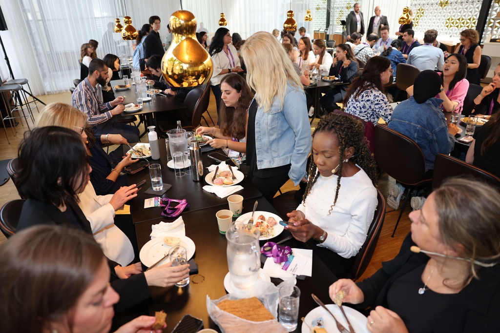 IEEEembs's tweet image. The Women in Biomedical Engineering Networking Lunch (WiBME) at EMBC 2025 was a hit! 🚀
This special event provided attendees with the opportunity to connect with peers and receive an exclusive first look at the AI-powered mentorship chatbot co-developed by SAC and WiEMB.