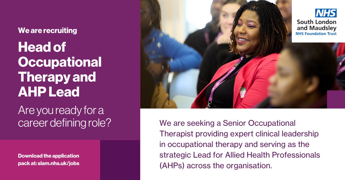 MaudsleyNHS's tweet image. 💜 If you're passionate about person-centred care, explore these rewarding roles and help make a lasting difference in the lives of our service users.
Find out more:
ow.ly/2jF450WpRPM
slam.nhs.uk/job-vacancies#…
ow.ly/cSYs50WpRPX