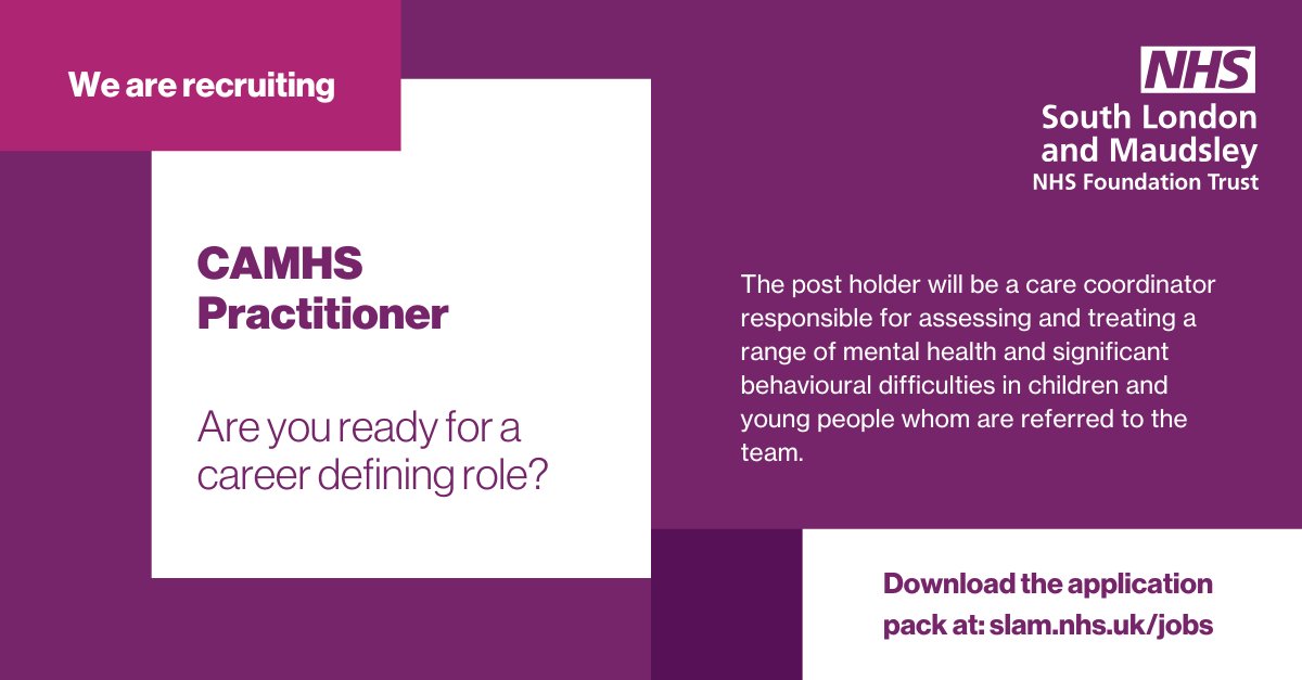 MaudsleyNHS's tweet image. 💜 If you're passionate about person-centred care, explore these rewarding roles and help make a lasting difference in the lives of our service users.
Find out more:
ow.ly/2jF450WpRPM
slam.nhs.uk/job-vacancies#…
ow.ly/cSYs50WpRPX