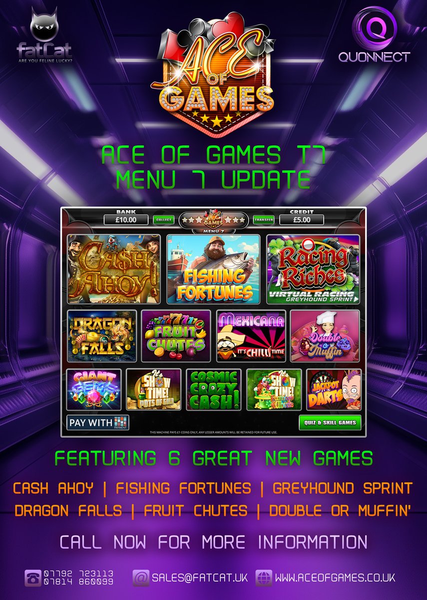 Ace of Games Triple7 Menu7 Update, Featuring 6 Great New Games. - mailchi.mp/a486219c95c1/a…
