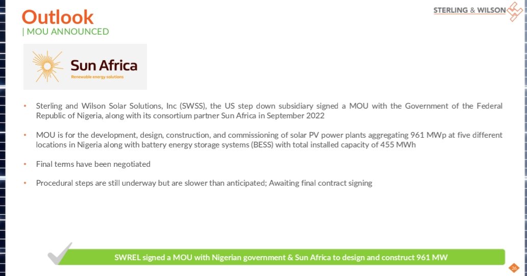 nid_rockz's tweet image. Sterling Wilson Solar 
#SWSolar
#SterlingWilson

Good Q1FY26 with big YoY uptick 
Margins improve well

Margin improvement YoY 

H2 heavy business with 60-65% revenue coming in H2 

Q1FY26:
Rev at 1762cr⏫93%

Gross profit at 205cr vs 102cr⏫101%

EBITDA at 102cr vs 37cr⏫176%