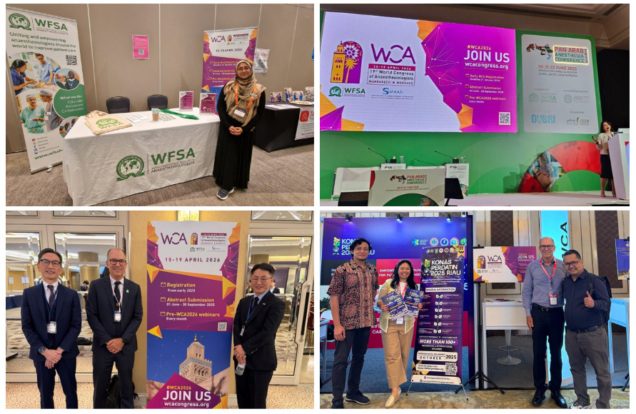 wfsawca's tweet image. 🌍 WCA2026 Around the World 🌍

In June, we connected with the global anaesthesia community in England, Indonesia, Japan &amp;amp; the UAE - all part of the journey to Marrakech next year.

Follow our global journey and see where we’ve been: wcacongress.org/congress-infor…