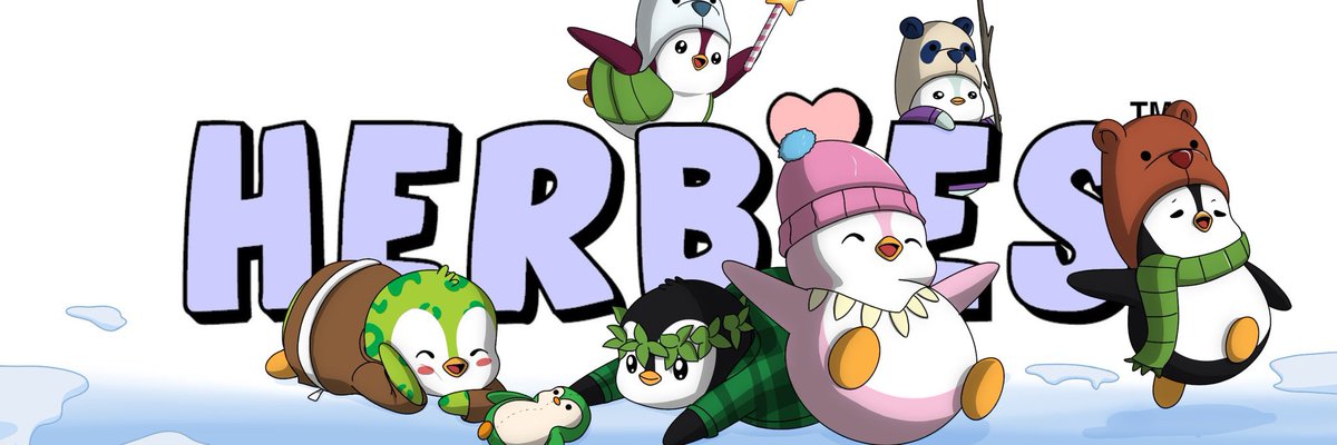 New banner brilliantly drawn by <a href="/mightypengsus/">pengsus</a> for my <a href="/HerbiesShop/">Herbies</a> product line. Did an amazing job, super professional and easy to work with! 🩷💜 Just look at the cuteness!!! 🥰