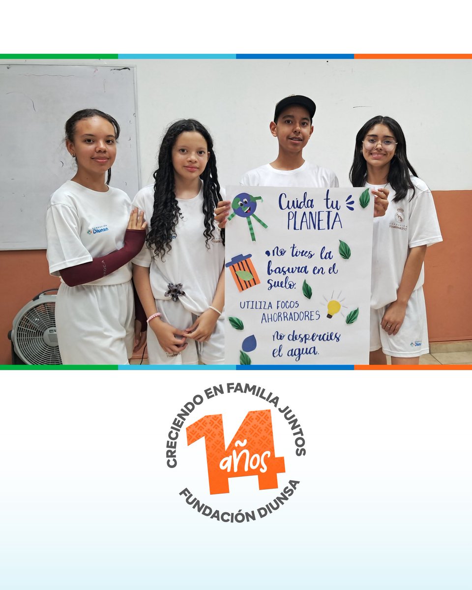¿Sabías que? Nuestros alumnos fortalecen su conciencia ambiental a través de las actividades que desarrollan en las escuelas sociodeportivas 💚📝#14añosFundaciónDiunsa